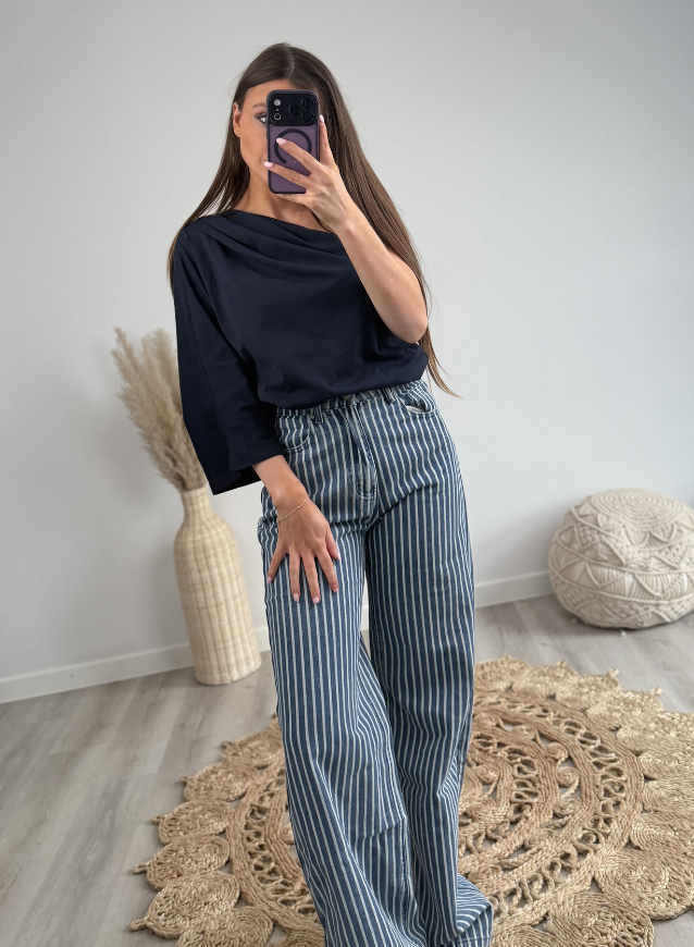 Striped Jeans Lightblue