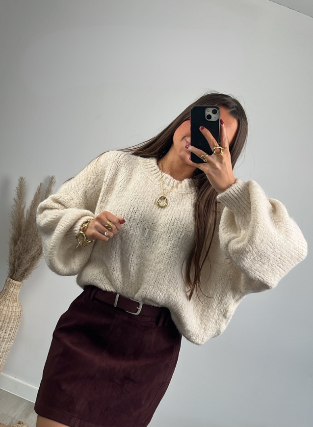 NOLA - Suède rokje Bordeaux