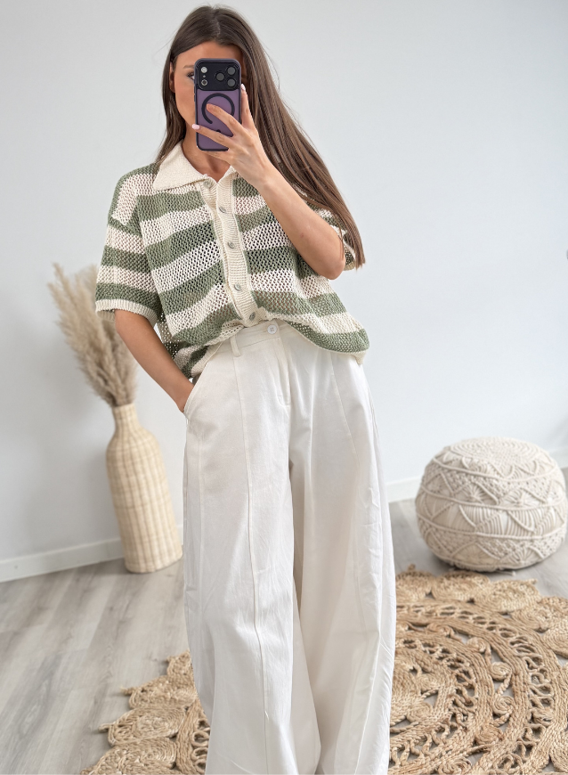 Crochet Shirt Kaki
