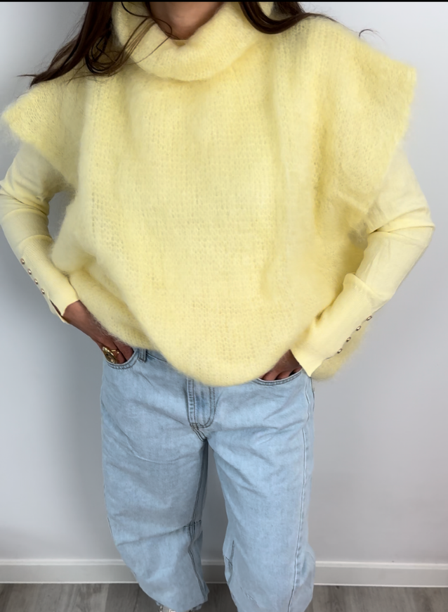 LINA - Kid Mohair Strick Gelb