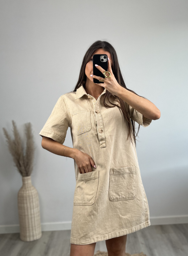 LOUA - Jeanskleedje Beige