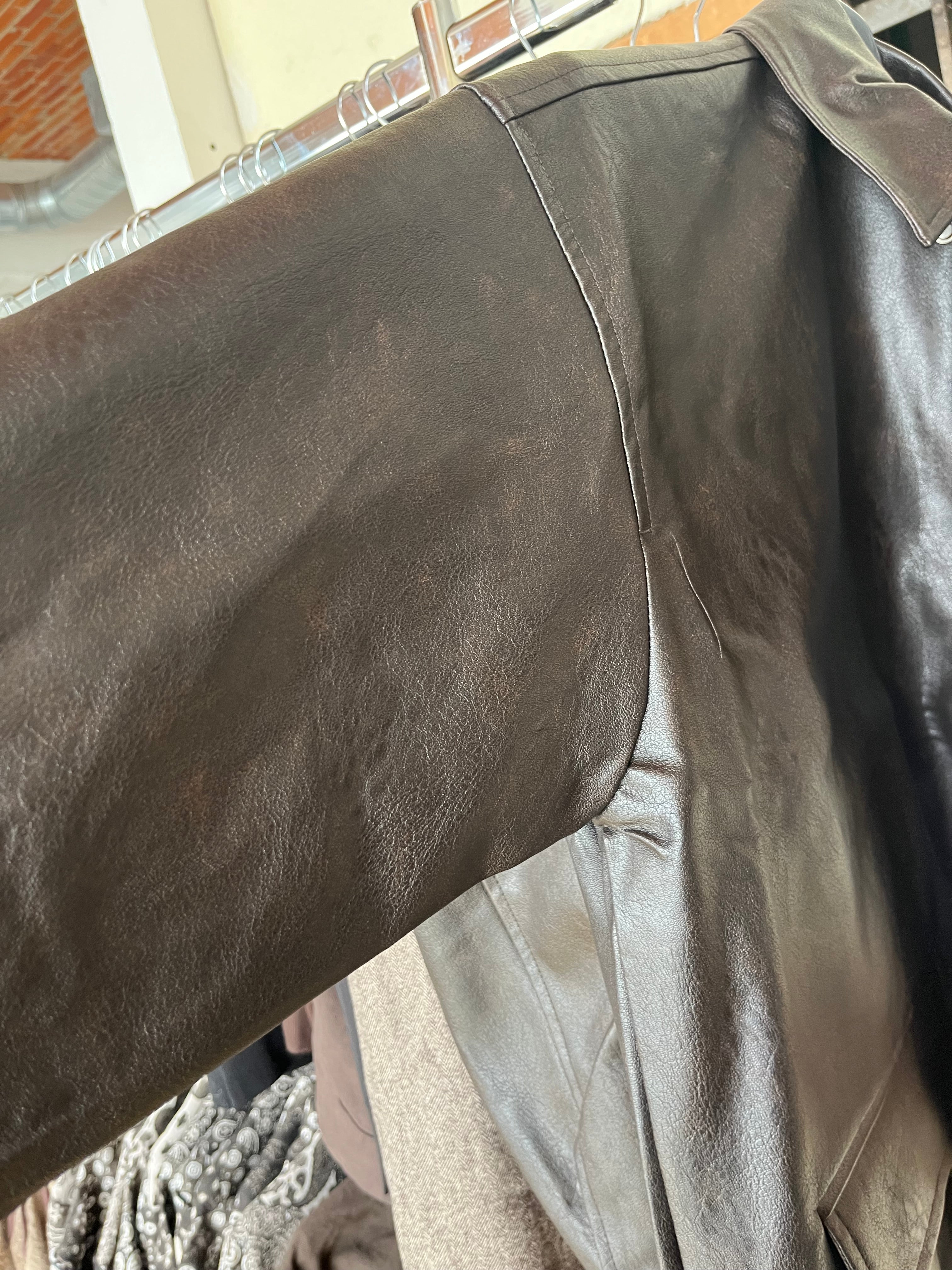 MILA - Leren Jas choco