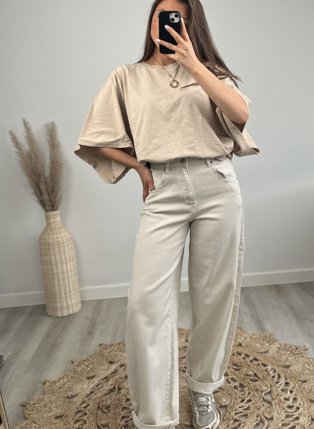 AILY - Balloon Jeans Cream