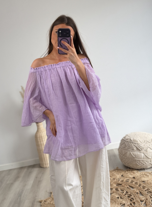 Off- shoulder Top Lila