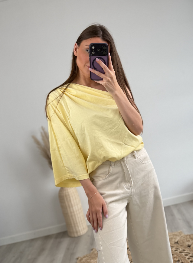One- shoulder top Yellow