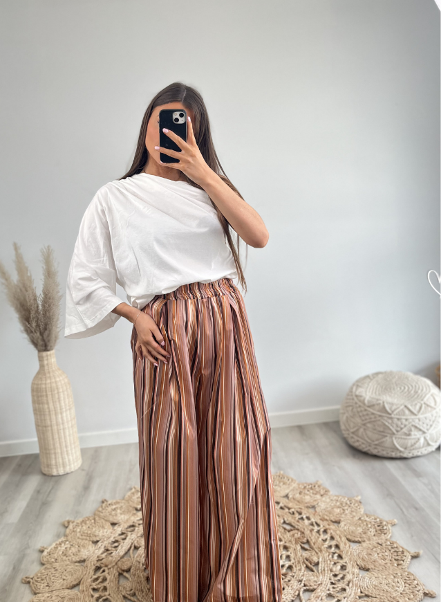 Striped Pantalon Roest