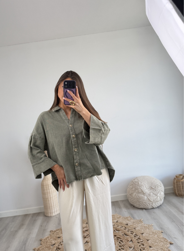 Jeanshemd Kaki
