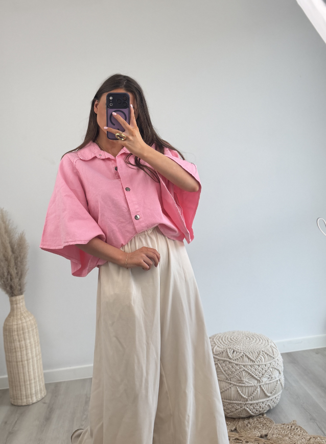 Jeanshemd Pink