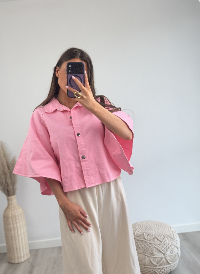 Jeanshemd Pink