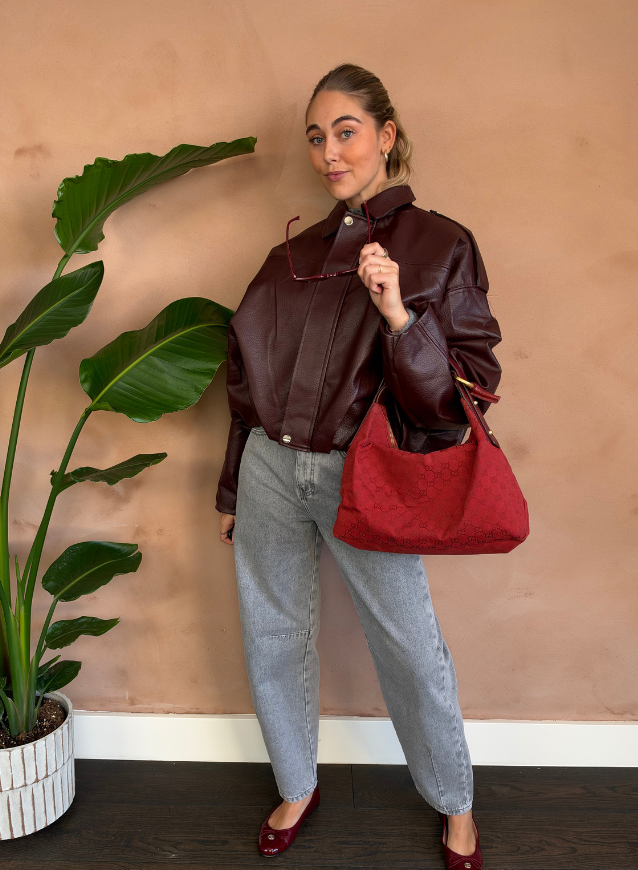 ELENA - PU Jas Bordeaux
