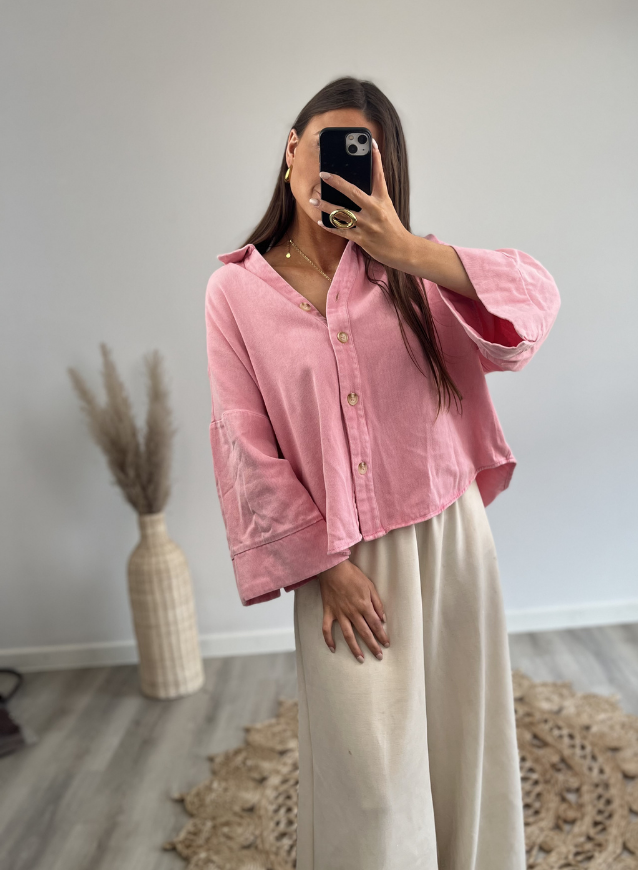 Jeanshemd Pink
