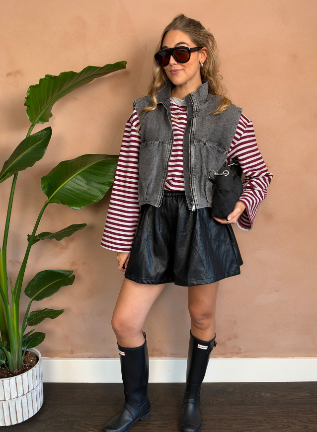 JODIE - PU short Zwart