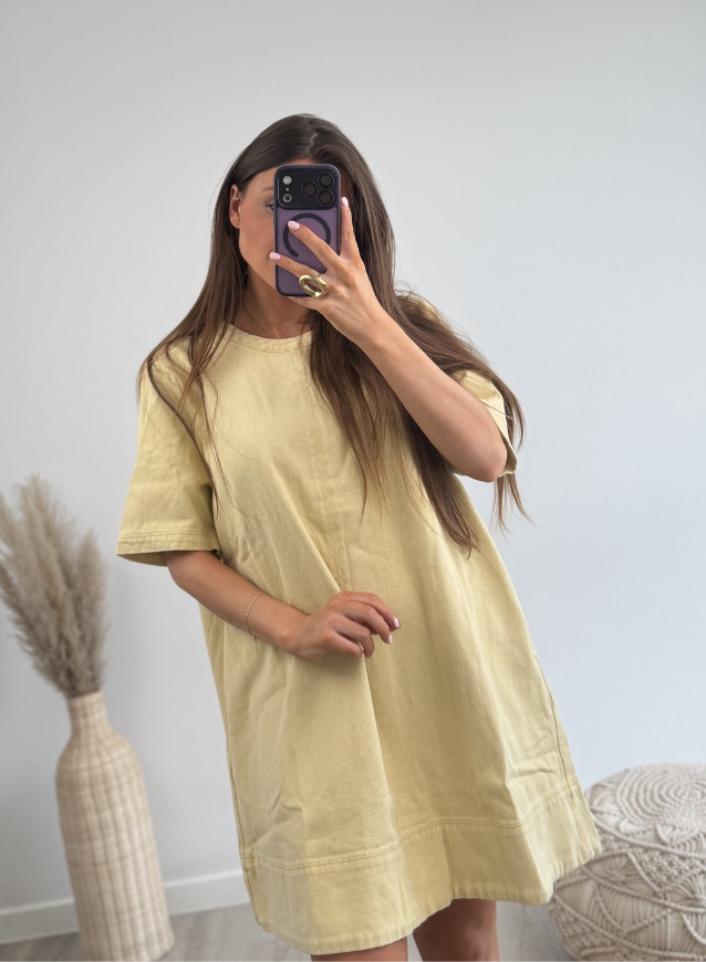 BOBBI - Jeanskleed Geel