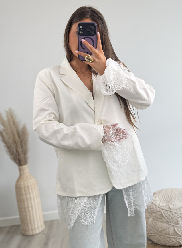 Blazer White Lace