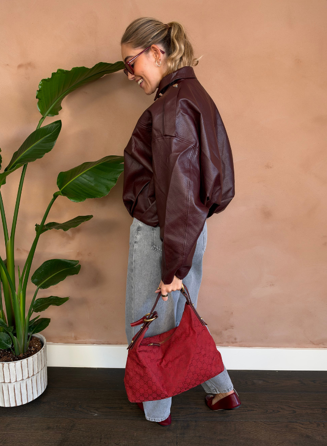 ELENA - PU Jas Bordeaux
