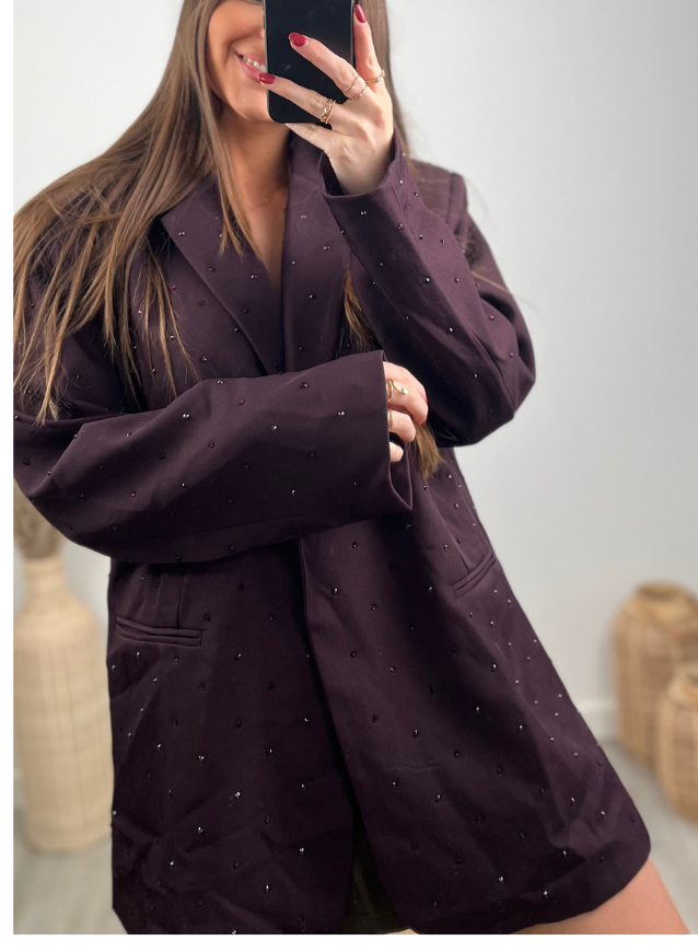 FLO - Blazer Bordeaux Sparkle