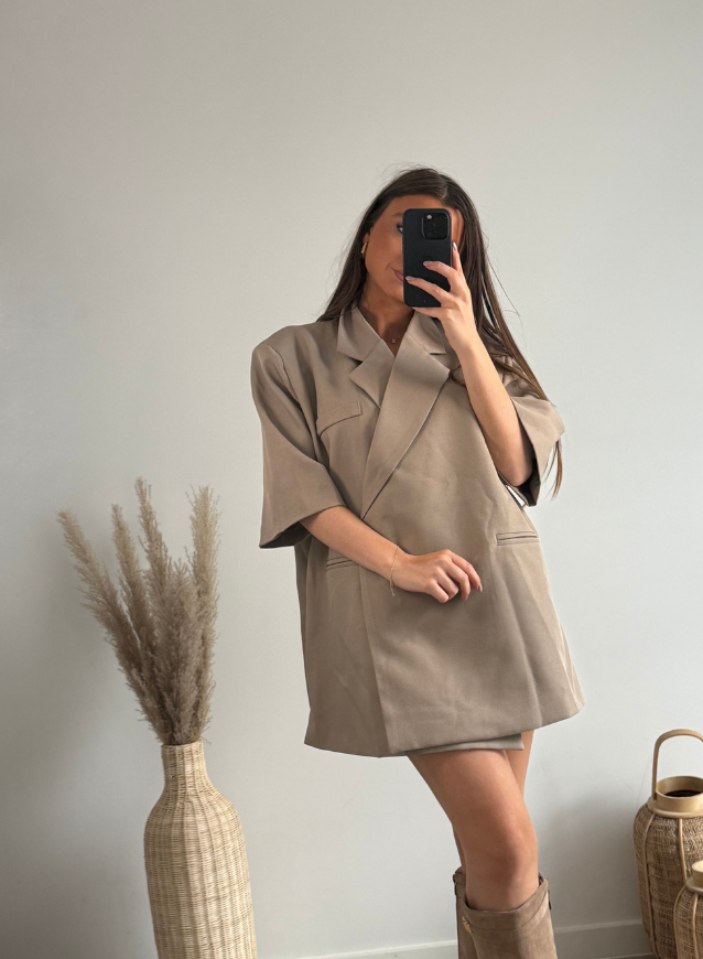 KYA - Blazer(jurk) Taupe