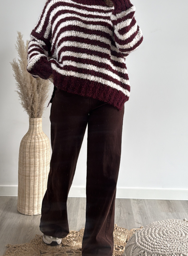 AMELIA - Gebreide trui Bordeaux