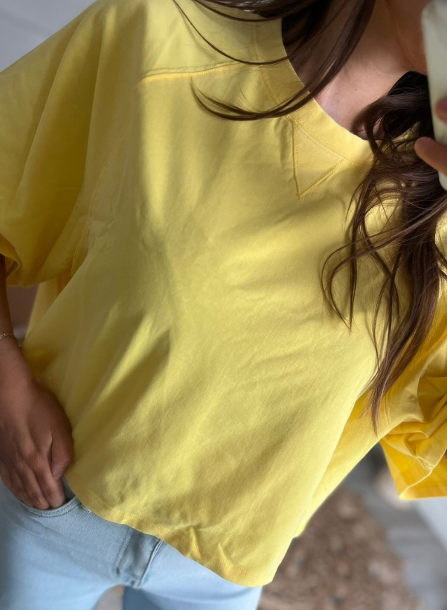 NORA - T shirt geel