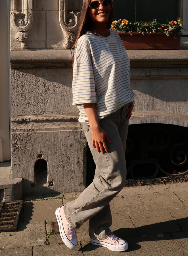 CHARLOTTE - Striped Oversized T-Shirt