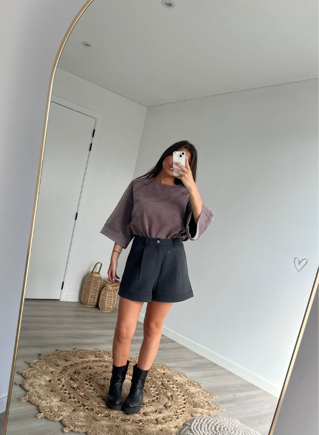 STEFFI - Shortje Donkergrijs