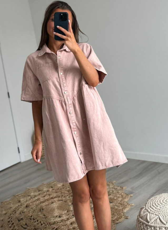 JASMIEN - Jeans Dress Roze