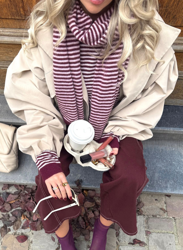 Sjaal Cashmere Bordeaux