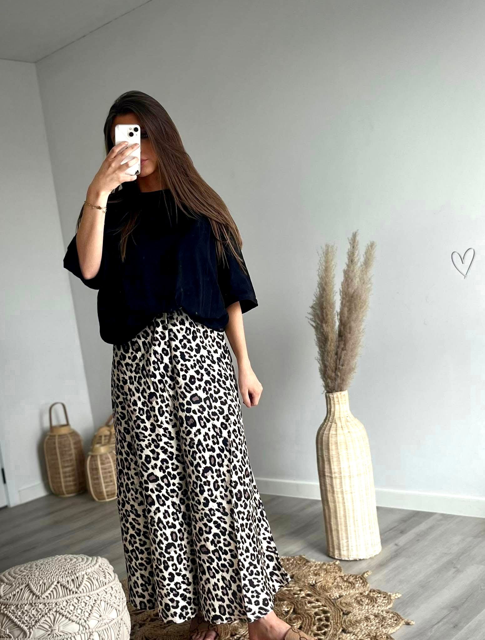 CELINE - Maxi Leopard Skirt