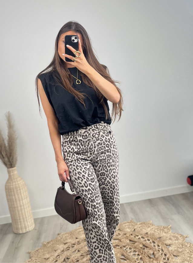 Leopard-Jeans