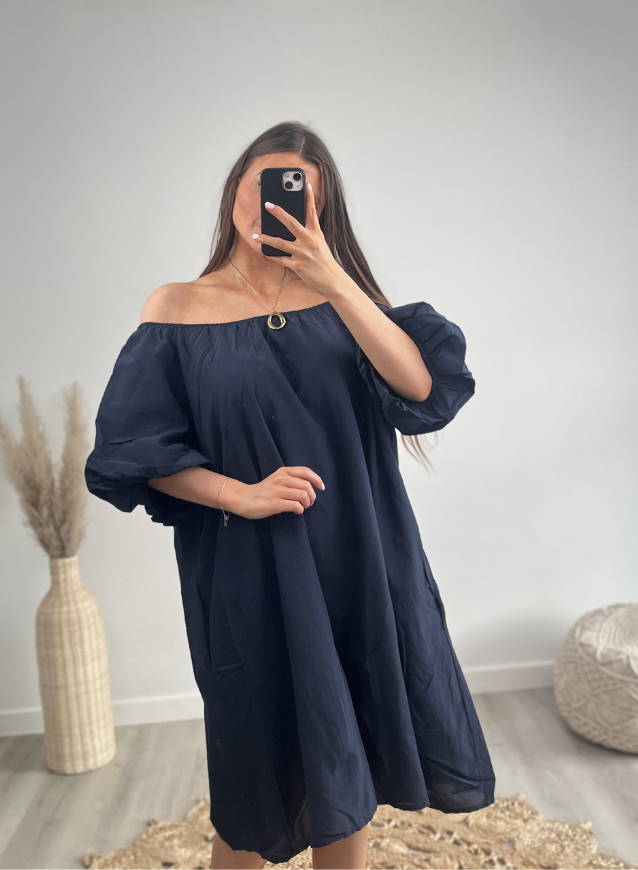 Off-Shoulder dress Marine