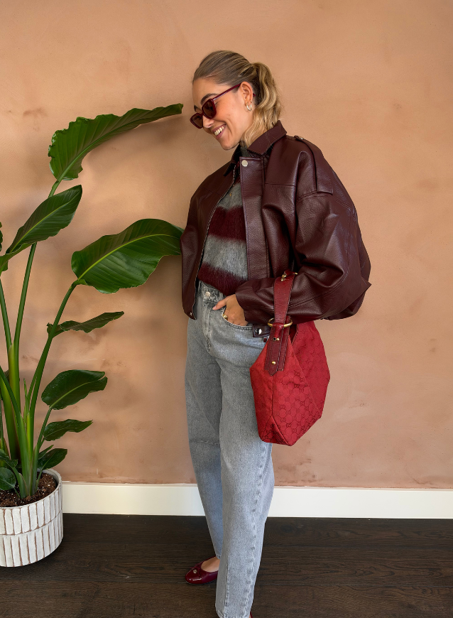 ELENA - PU Jas Bordeaux
