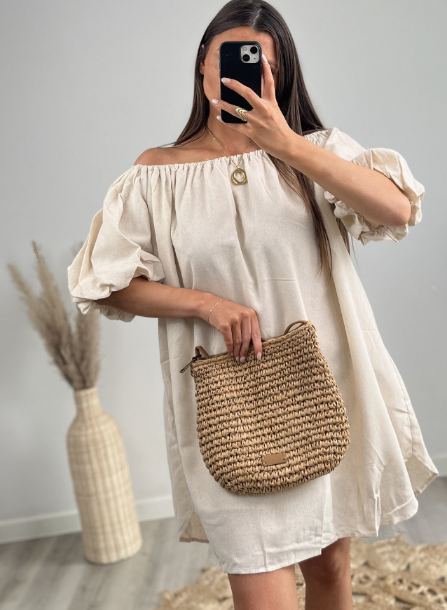 Leinenkleid Beige