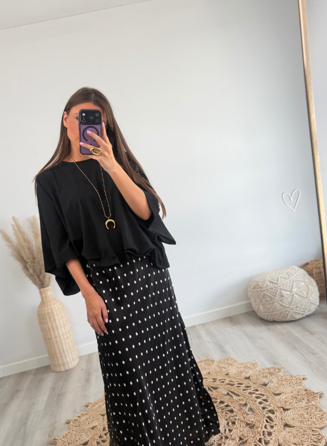 Polkadot Rok Zwart