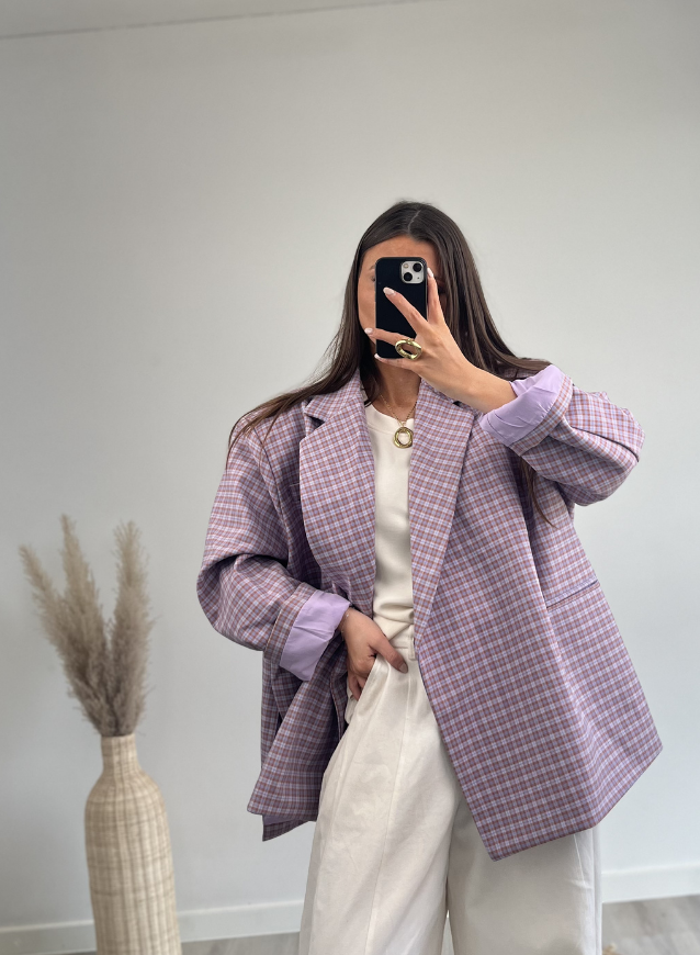 MIRA - Oversized Blazer Lila