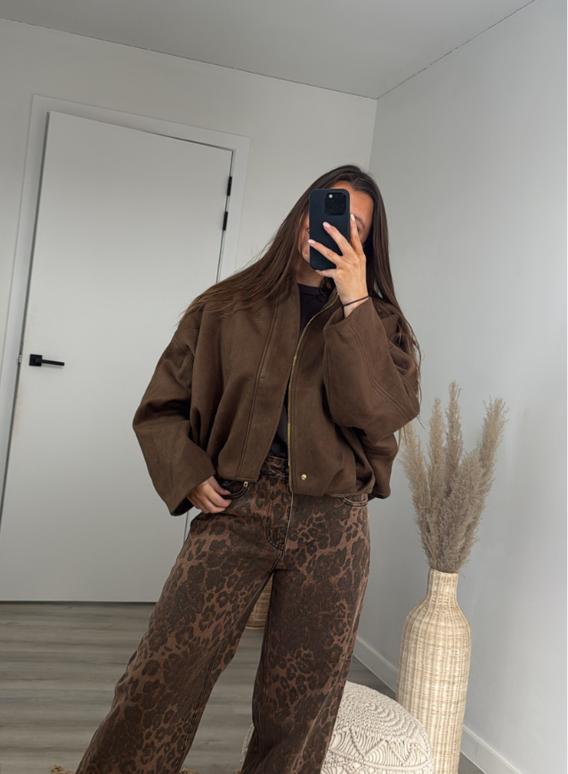 Suède jacket choco