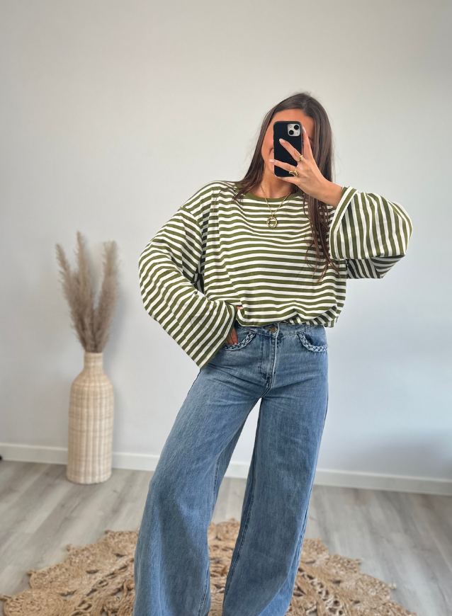 Striped Longsleeve Olive