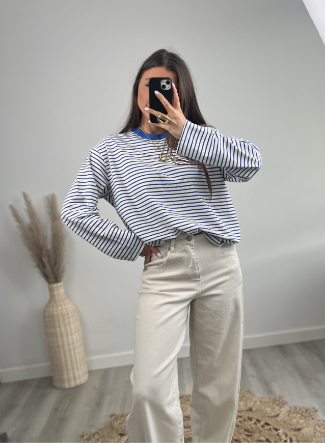 CAROLIEN - Longsleeve Blauw