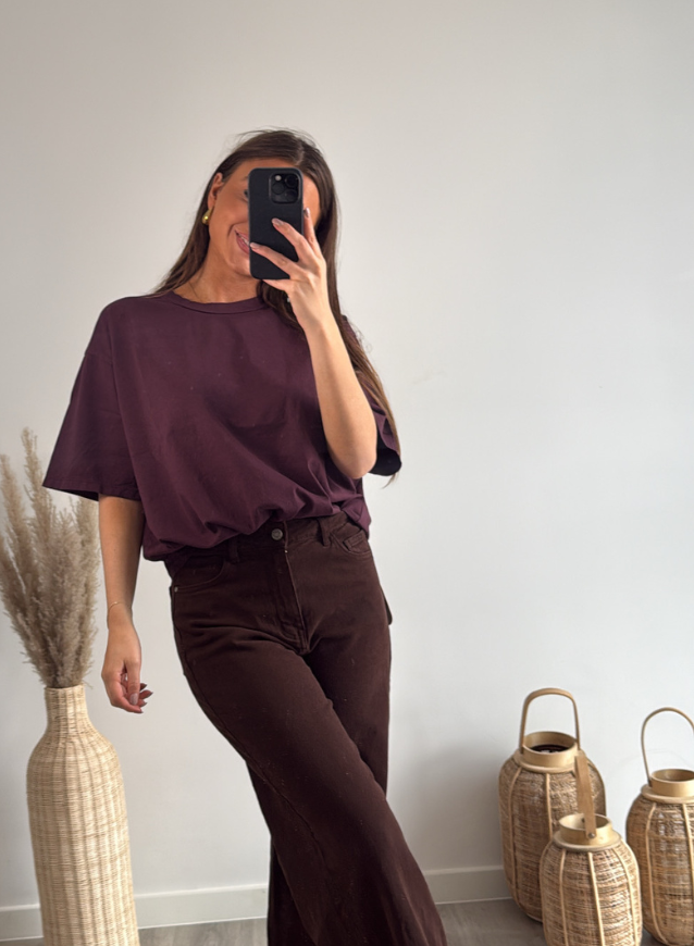 NOOR - T-shirt Burgundy