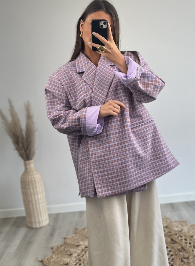 MIRA - Oversized Blazer Lila