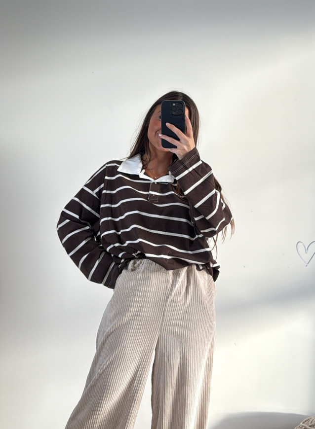 LIEKE - Bruin Poloshirt