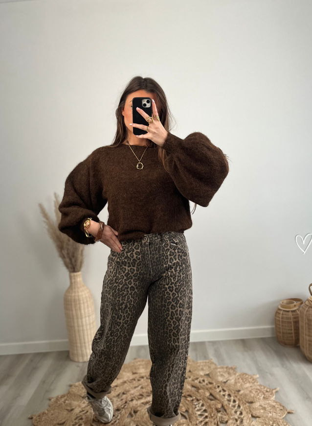 Leopard Balloon Jeans