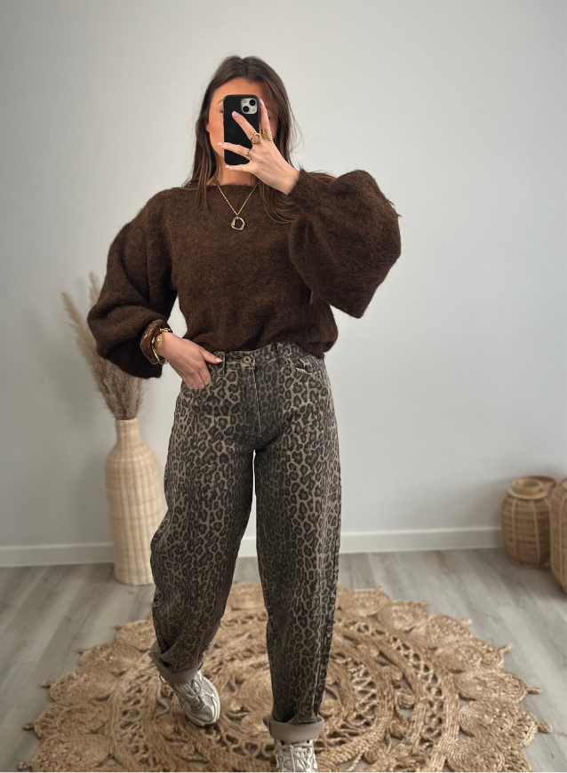 Leopard Balloon Jeans