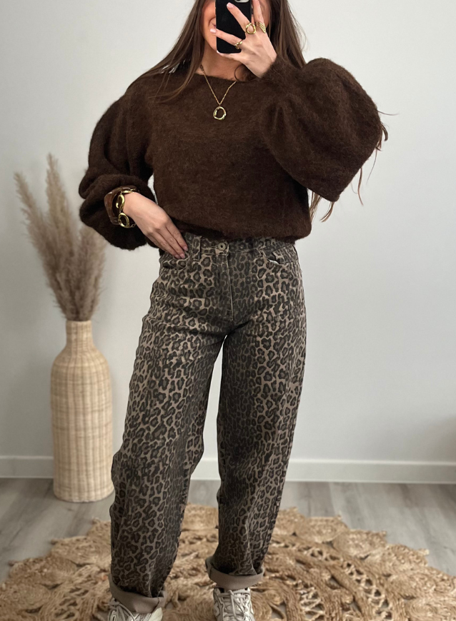 Leopard Balloon Jeans