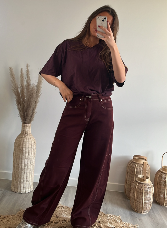 CLAIRE - Bordeaux Jeans