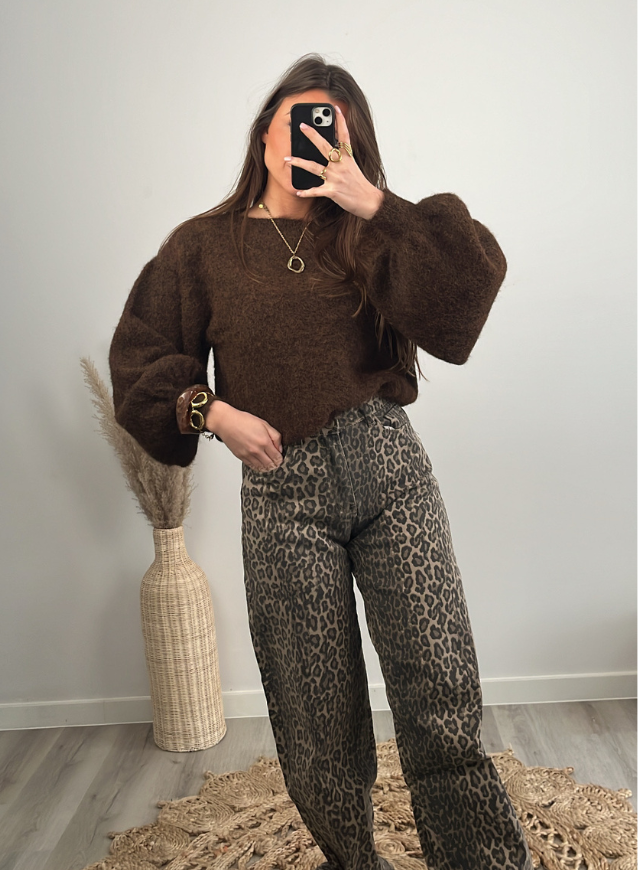 Leopard Balloon Jeans