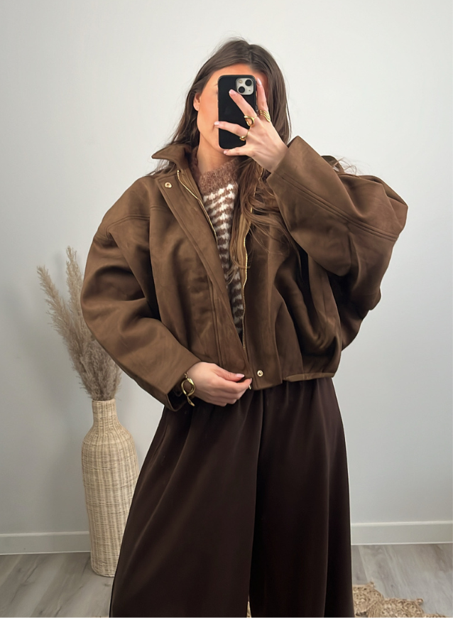 Suède jacket choco