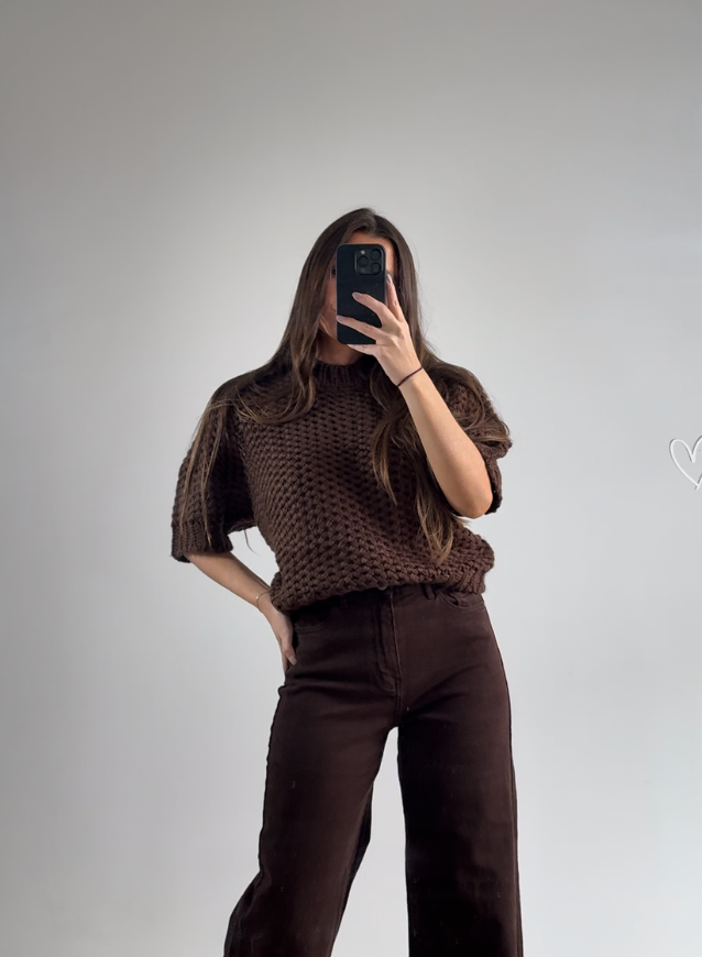 NORA - Gebreide trui Choco