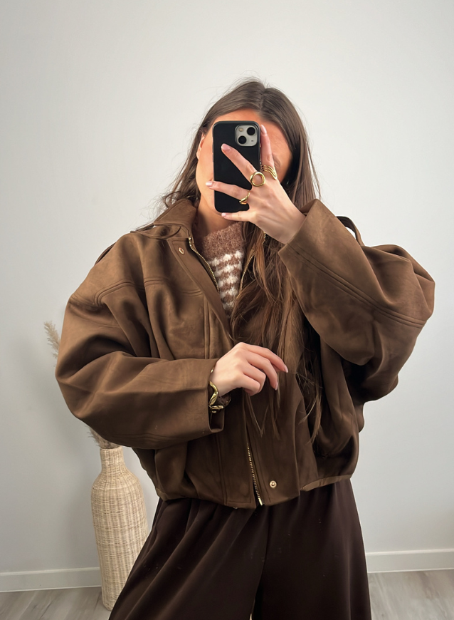 Suède jacket choco