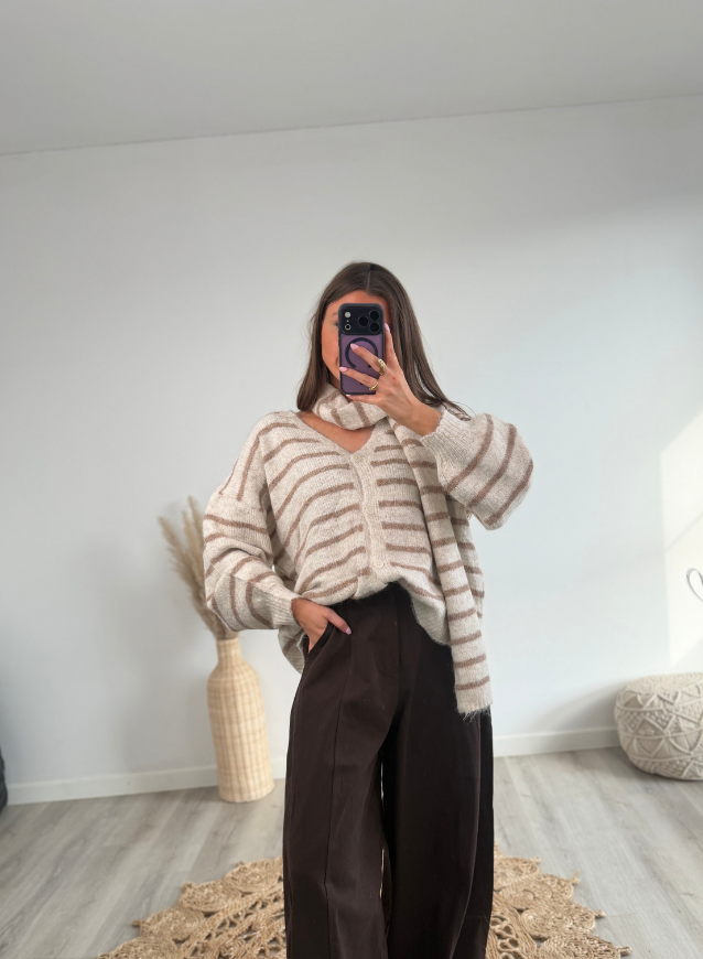 Cardigan incl sjaaltje