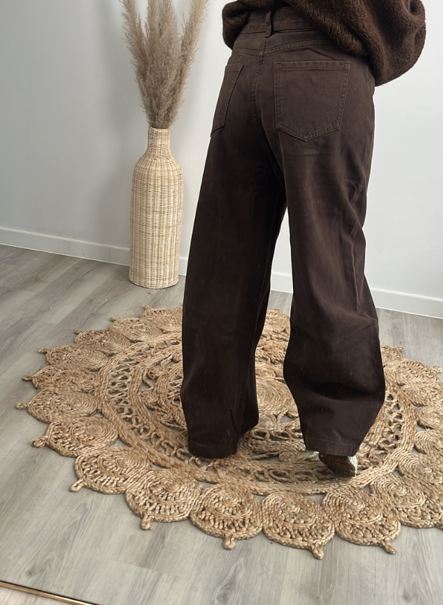 Wide leg Jeans Bruin